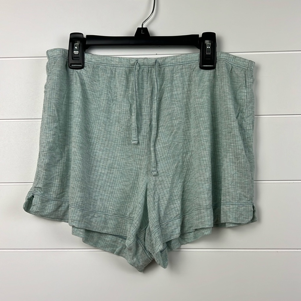 Tommy John second skin luxe rib sleep shorts in baby blue size medium